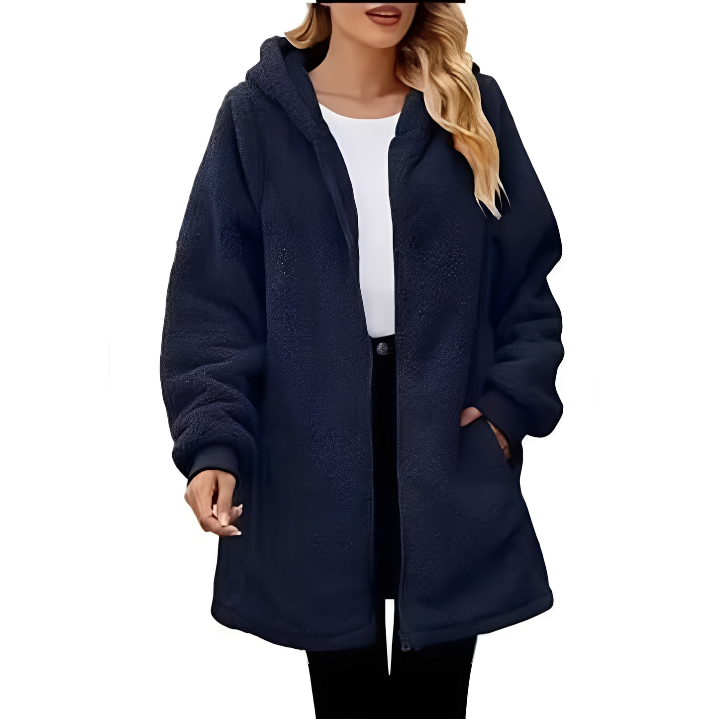 Bernadine - Veste à capuche polaire femme, coupe large