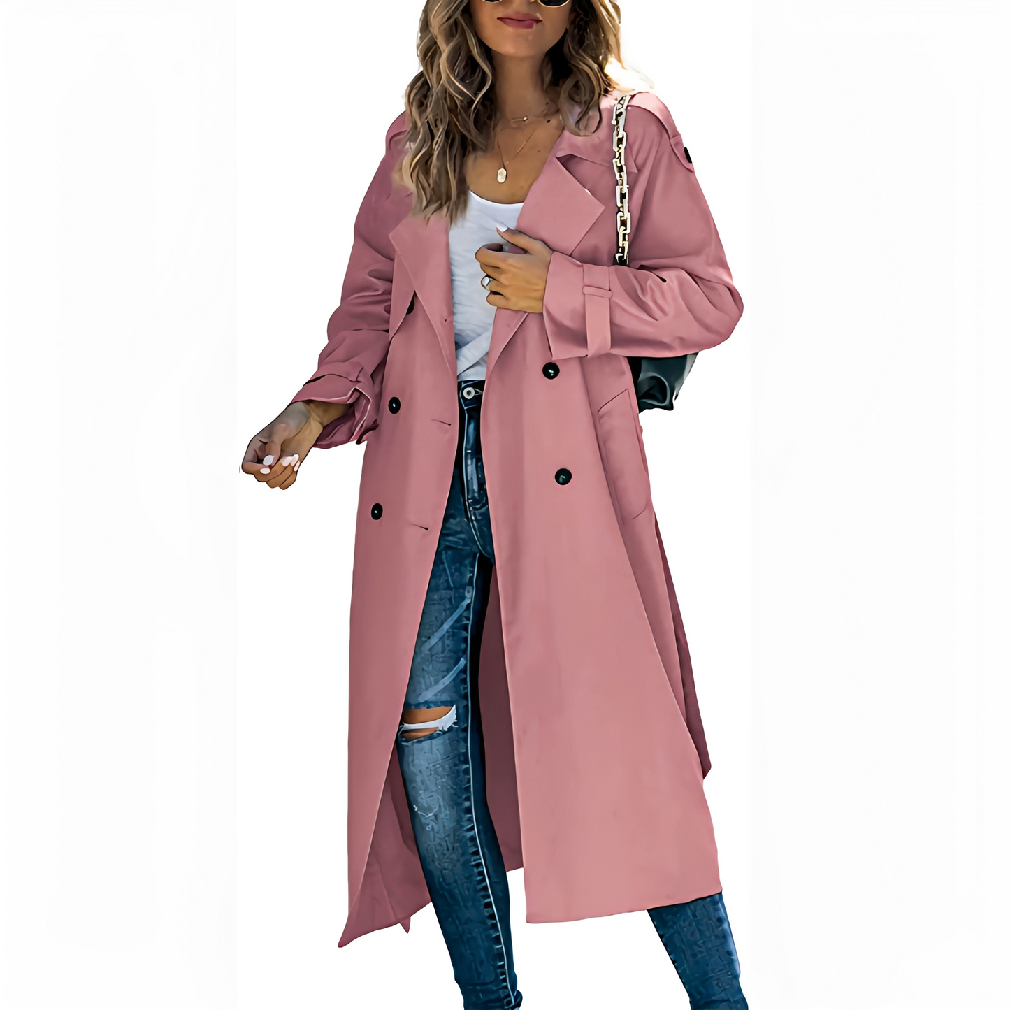 Jodie - Long manteau chic croisé pour femmes