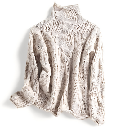 Remy - Pull en cachemire pour femme avec détails découpés