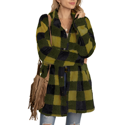 Malvina - Veste longue pour femmes à carreaux élégante