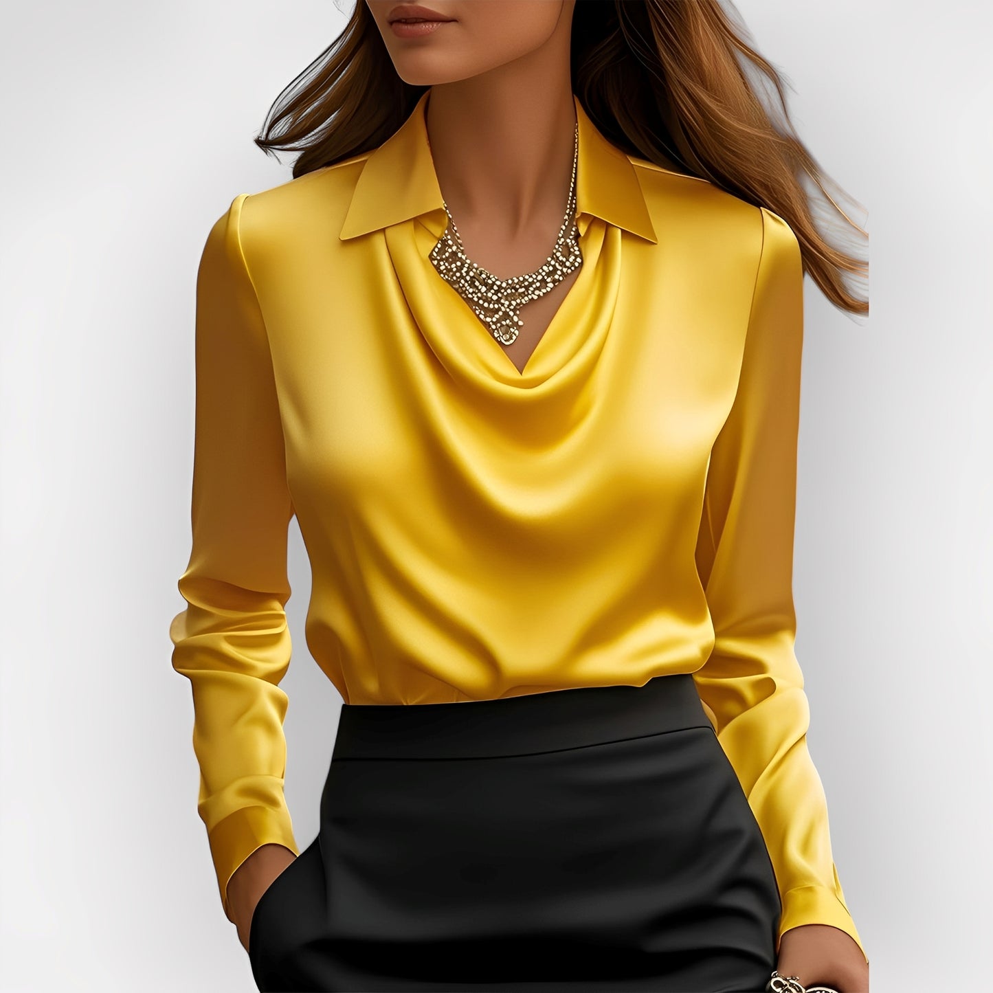 Laurentine - Elegant long-sleeved blouse for women
