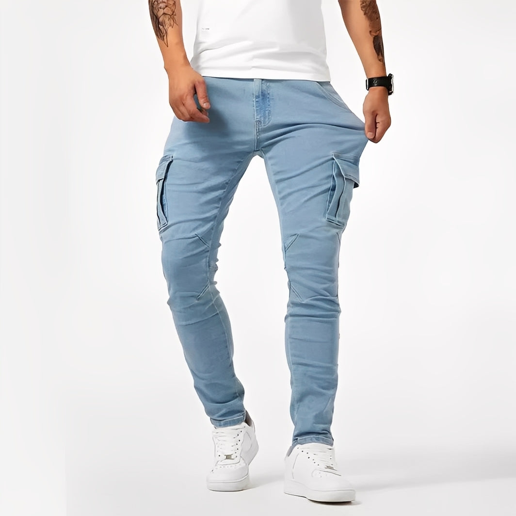 Franck - Pantalon cargo stretch décontracté pour homme