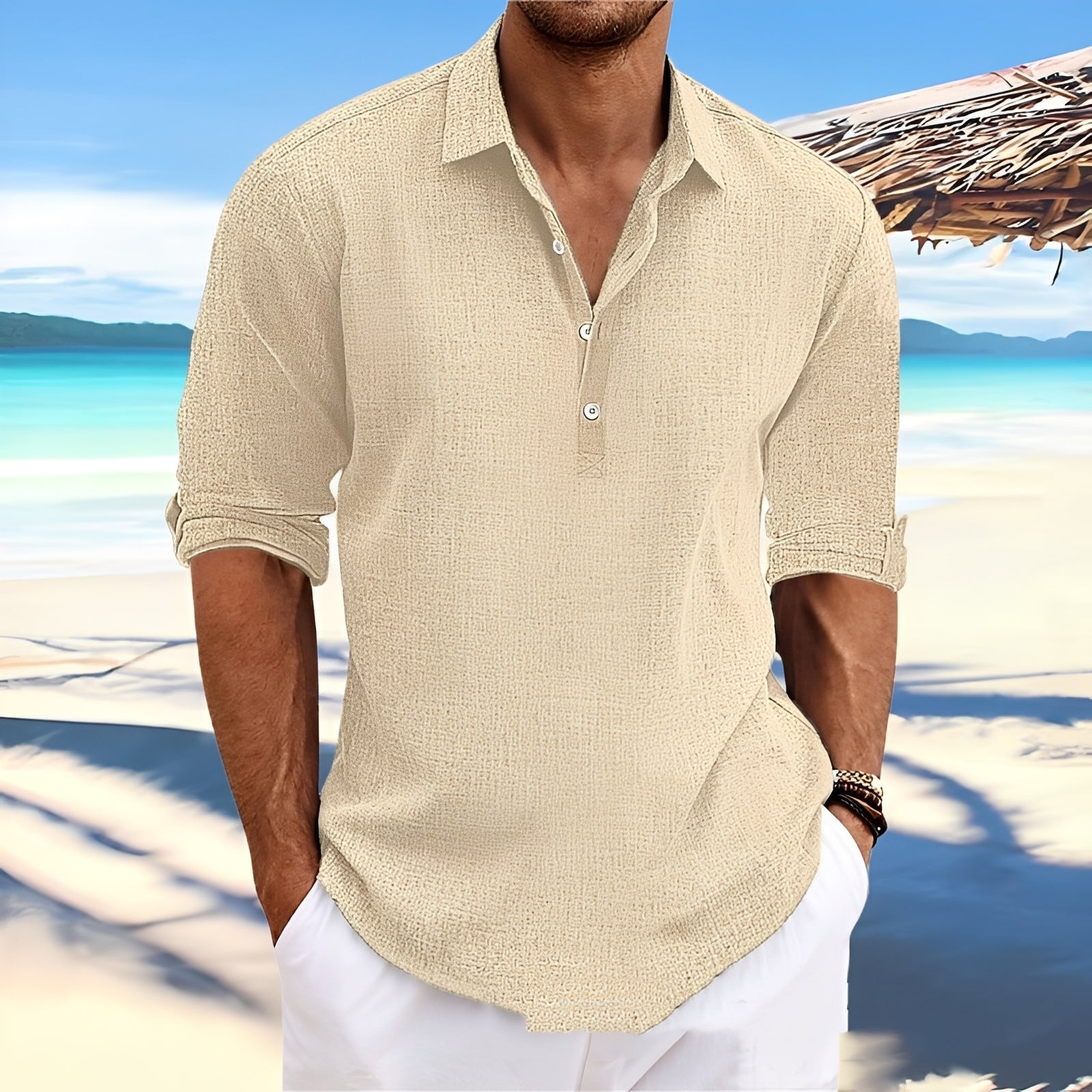 Ricky – Chemise homme à manches longues – pour des journées chaudes et douillettes