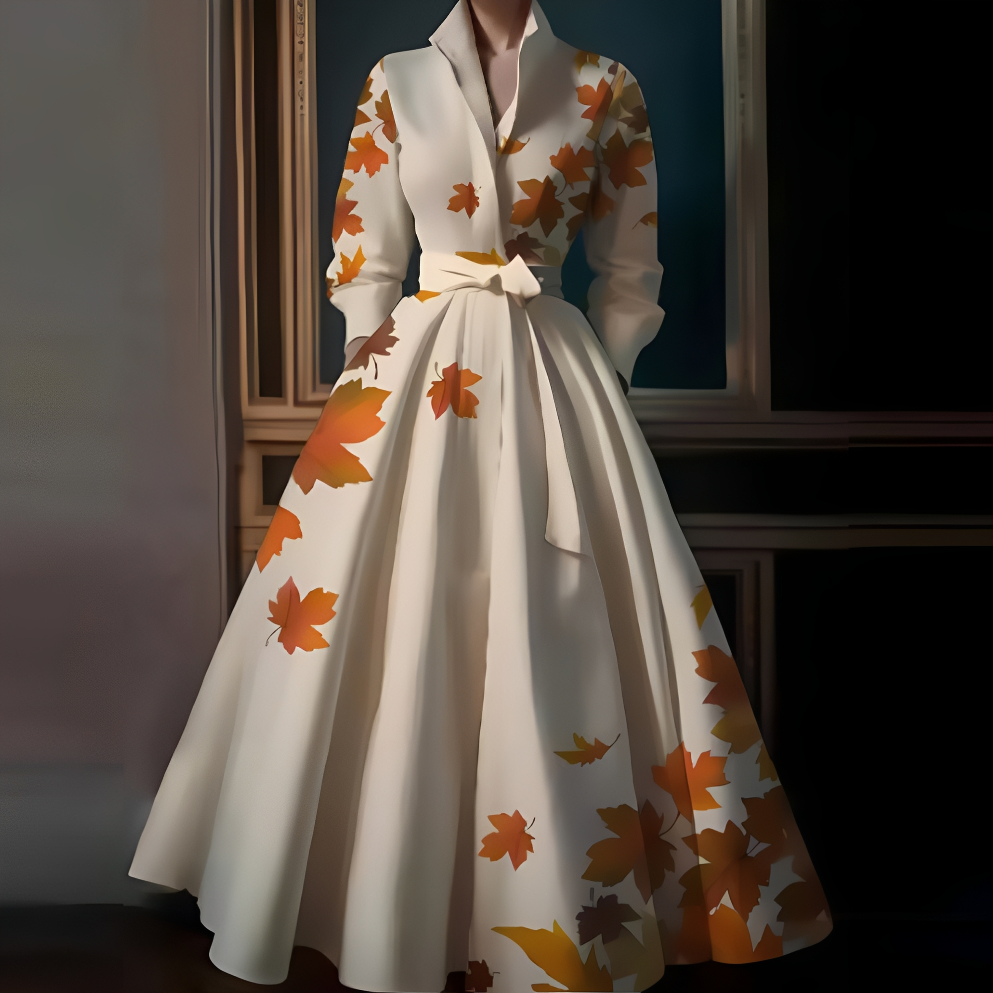 Megan - Robe longue chic avec ceinture pour femmes