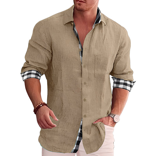 Ronald - Chemise décontractée à motifs pour hommes