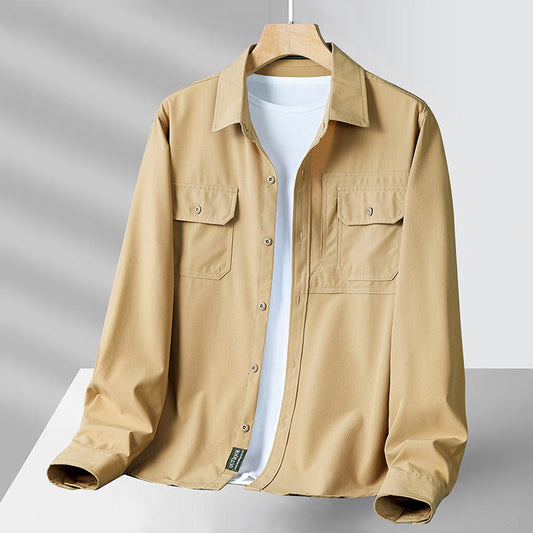 Philip - Chemise homme décontractée à manches longues avec poches