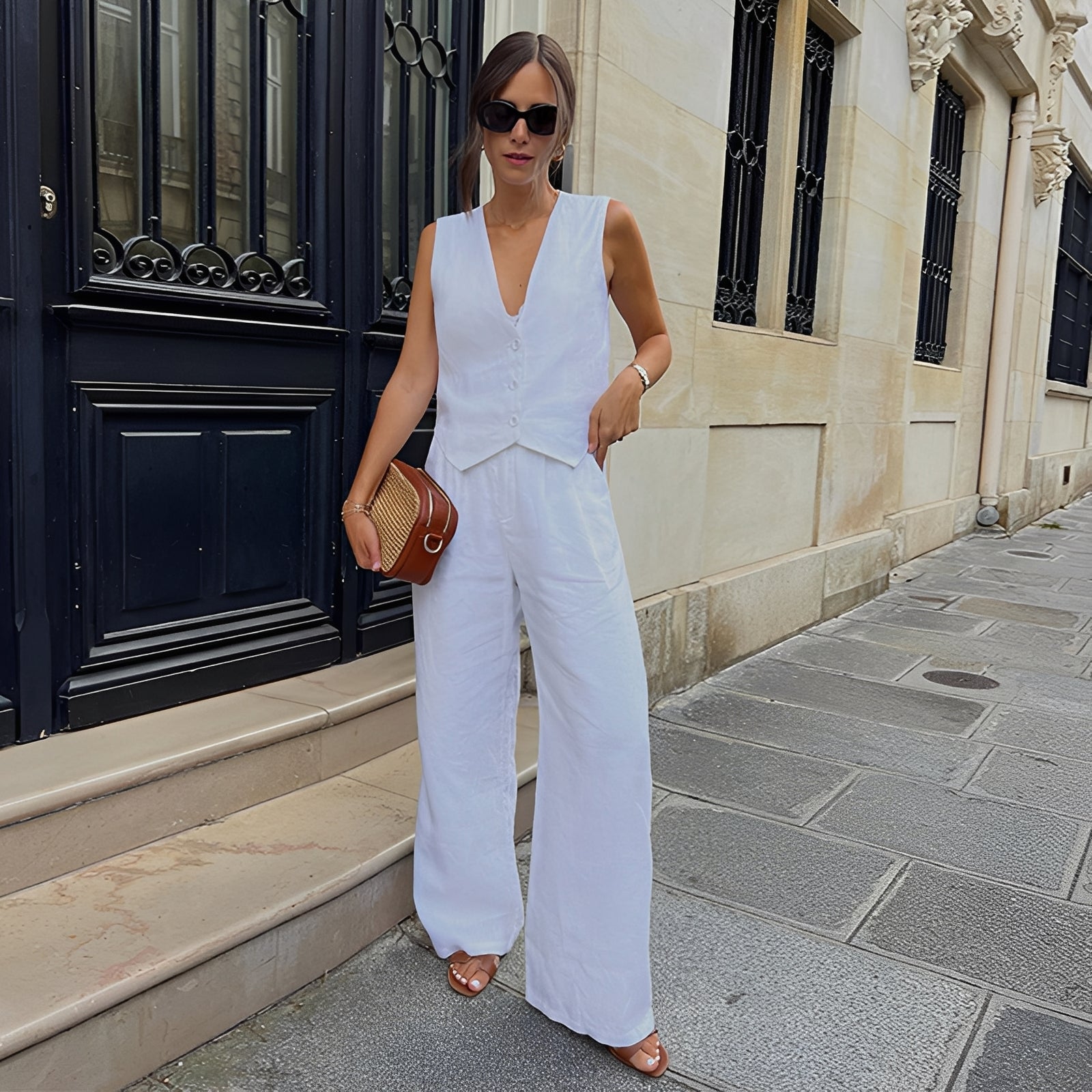 Relna - Ensemble décontracté de gilet et pantalon