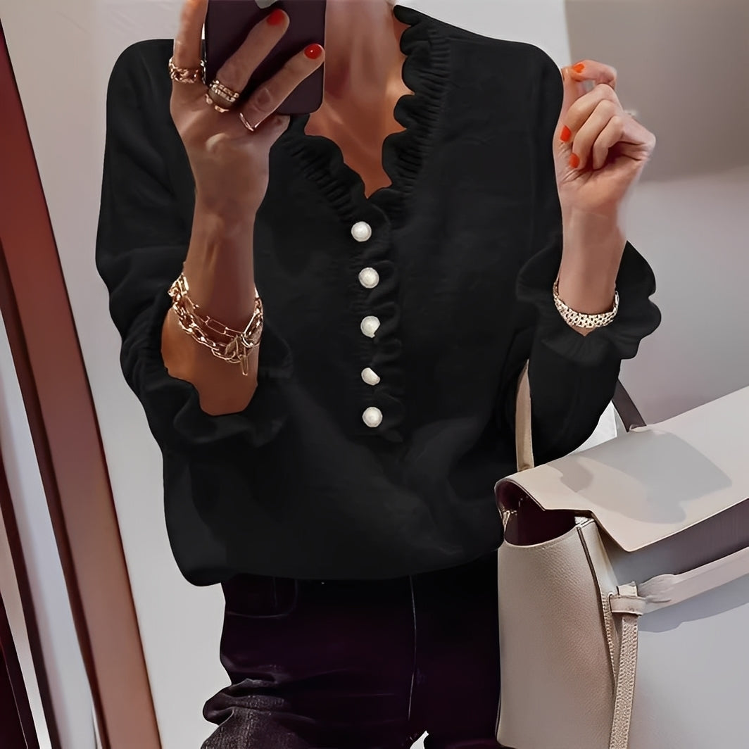 Isabella - Pull tricoté raffiné avec boutons pour dames