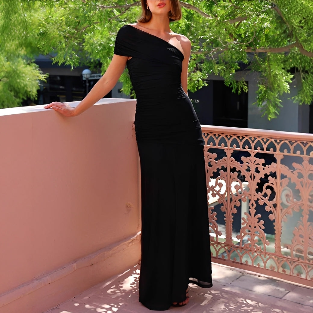 Marga - Élégante Robe Longue à Épaules Dénudées
