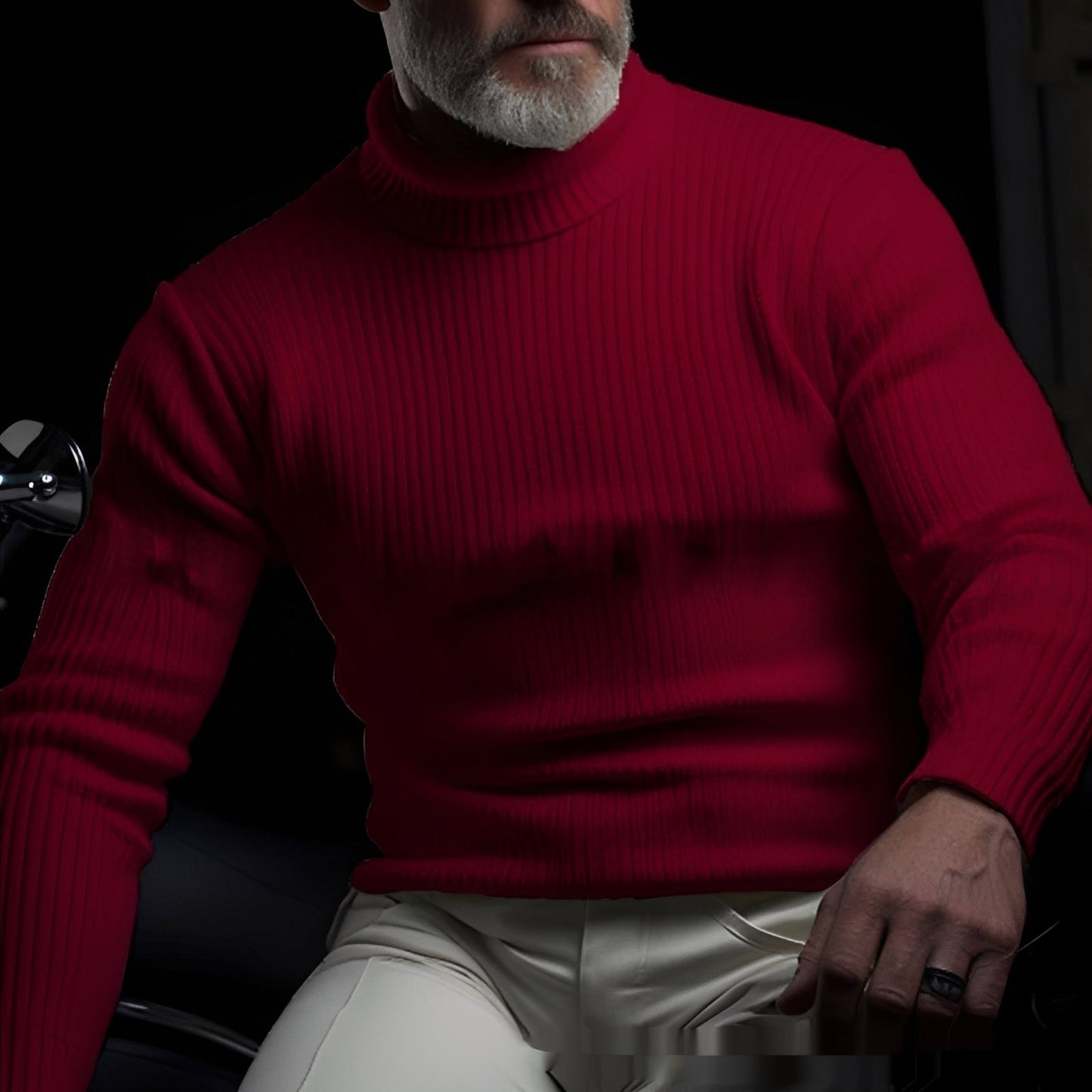 Randolf - Pull homme simple et chic à col roulé