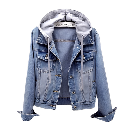 Karolyn - Élégante veste en jean avec capuche pour femmes