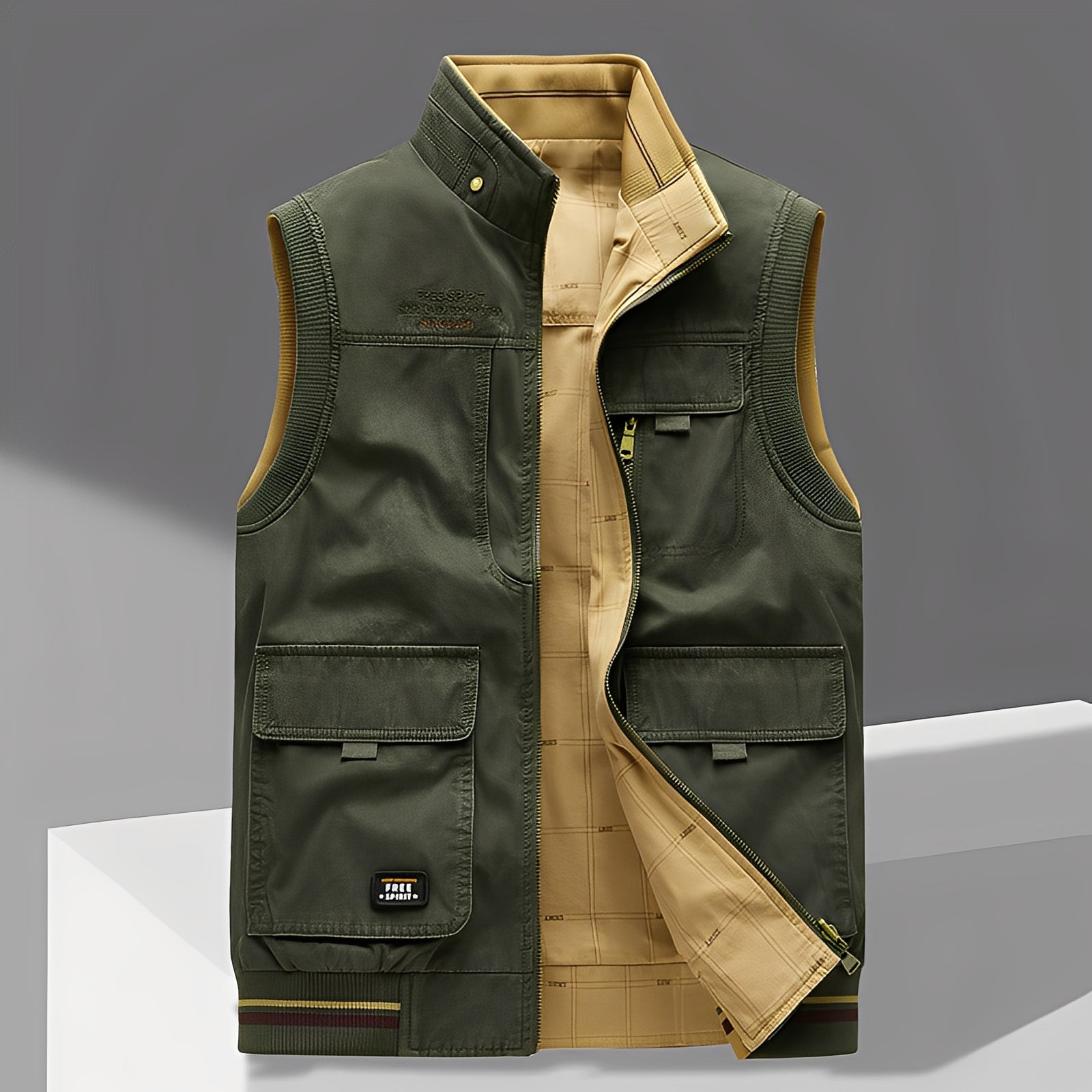 Géraud - Gilet de luxe à multiples poches pour homme