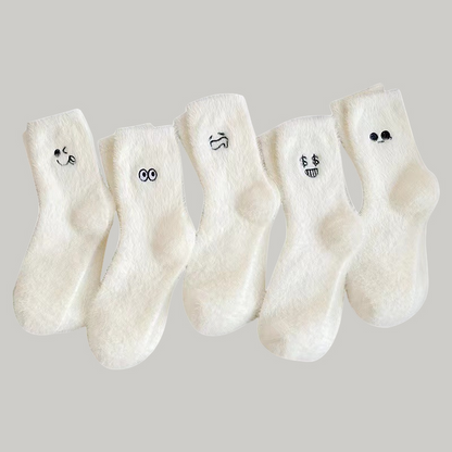 Catherina - Chaussettes mi-longues en fourrure pour femmes