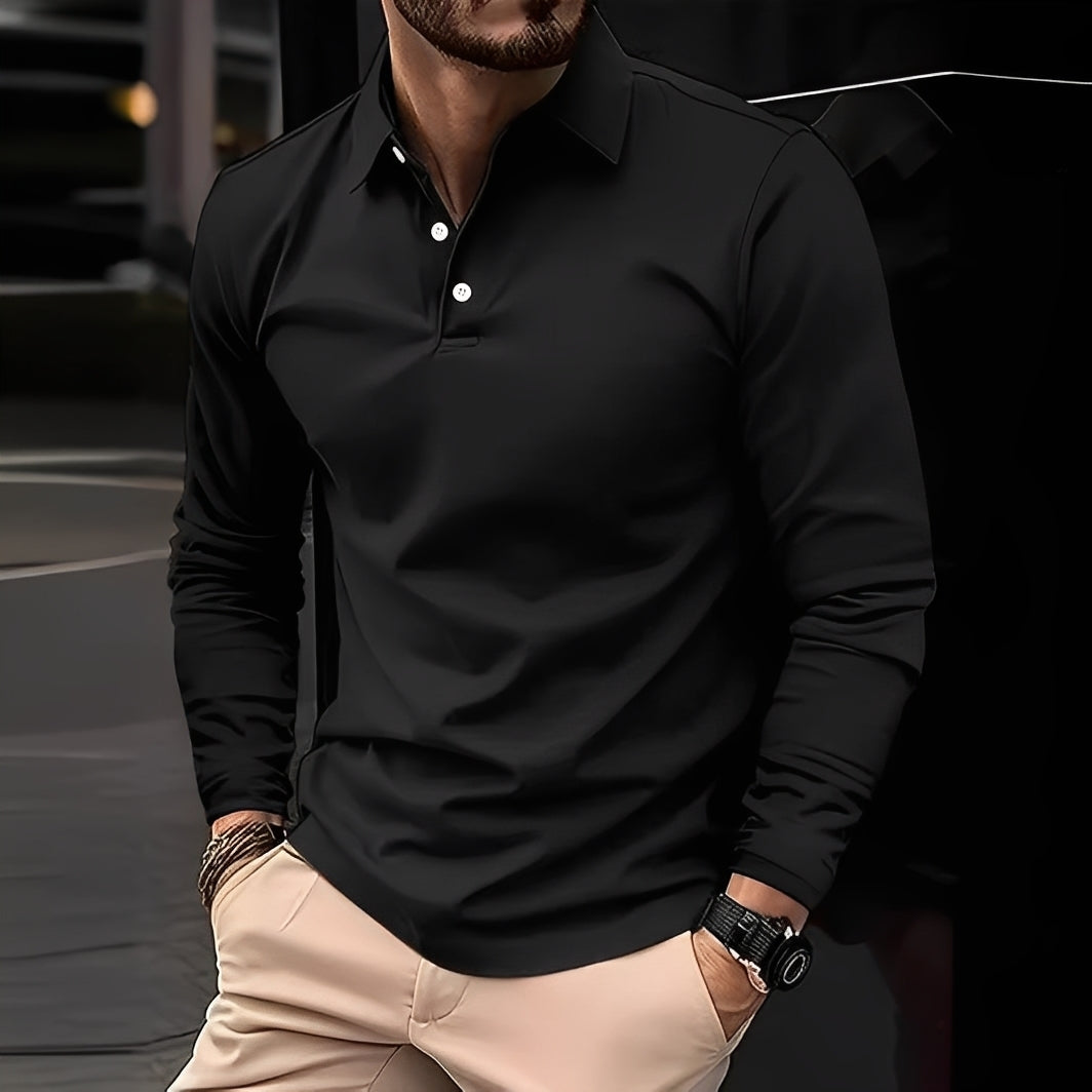 Stephen - Polo homme décontracté à manches longues