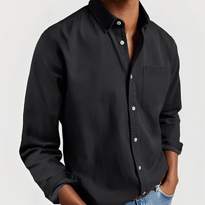 Kaspar - Chemise à manches longues en coton pour homme