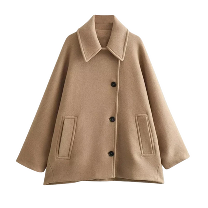 Jessy – Manteau beige de mi-saison pour femmes