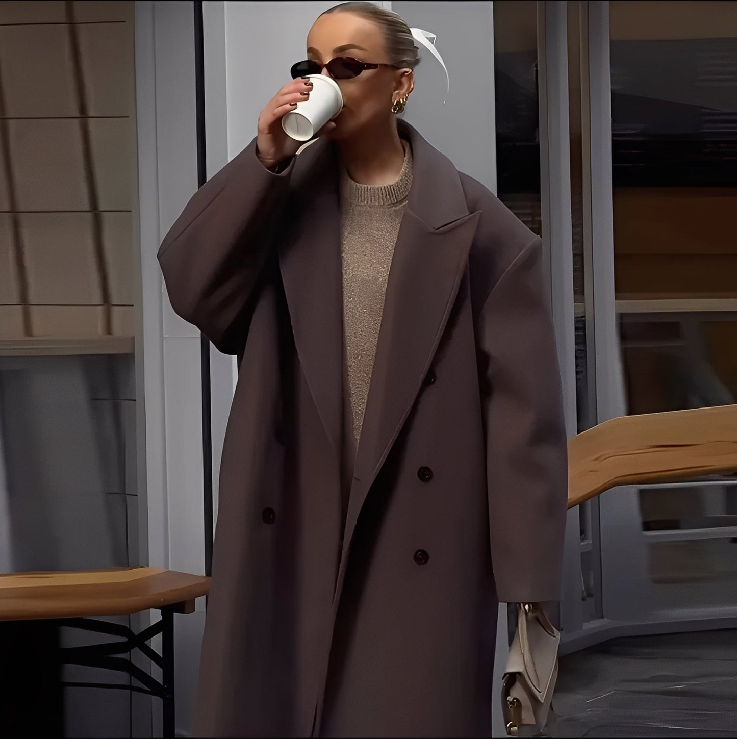 Veronica - Long manteau élégant et ample pour femmes