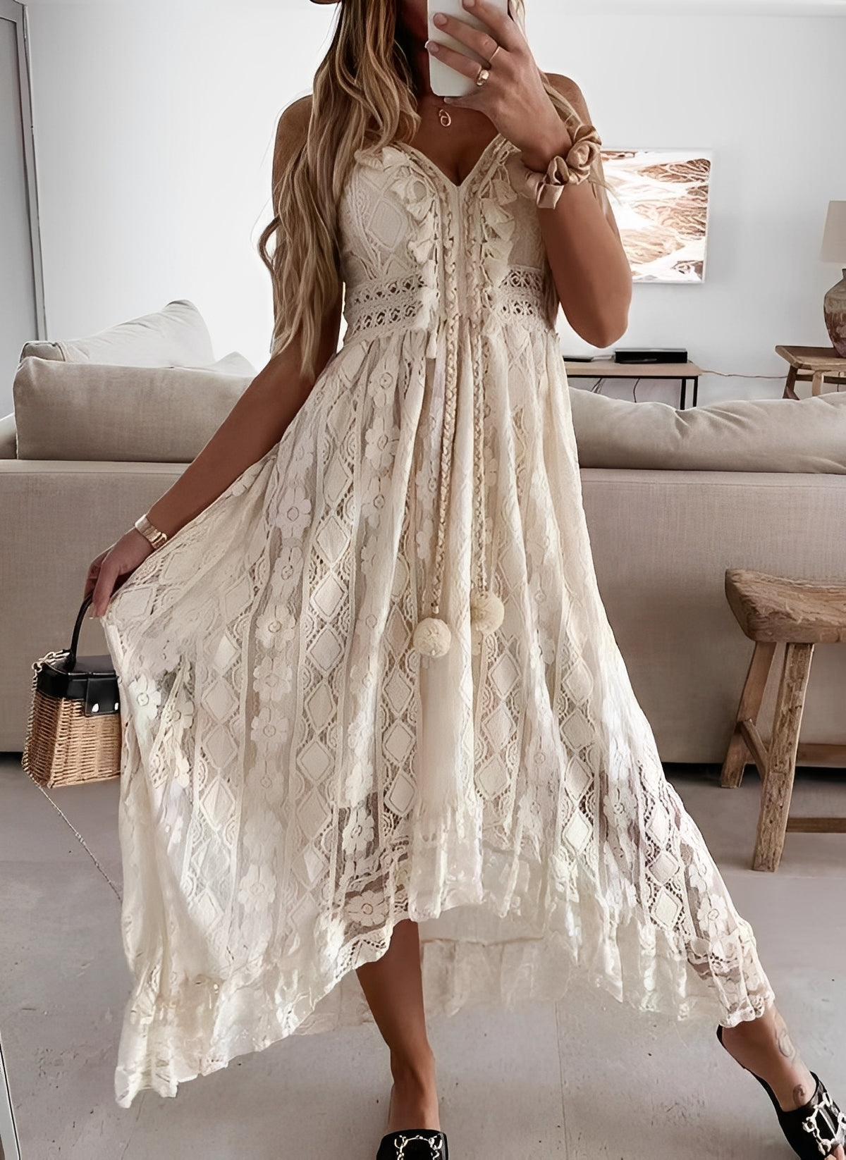 Jessica - Elegant bohemian lace dress for women