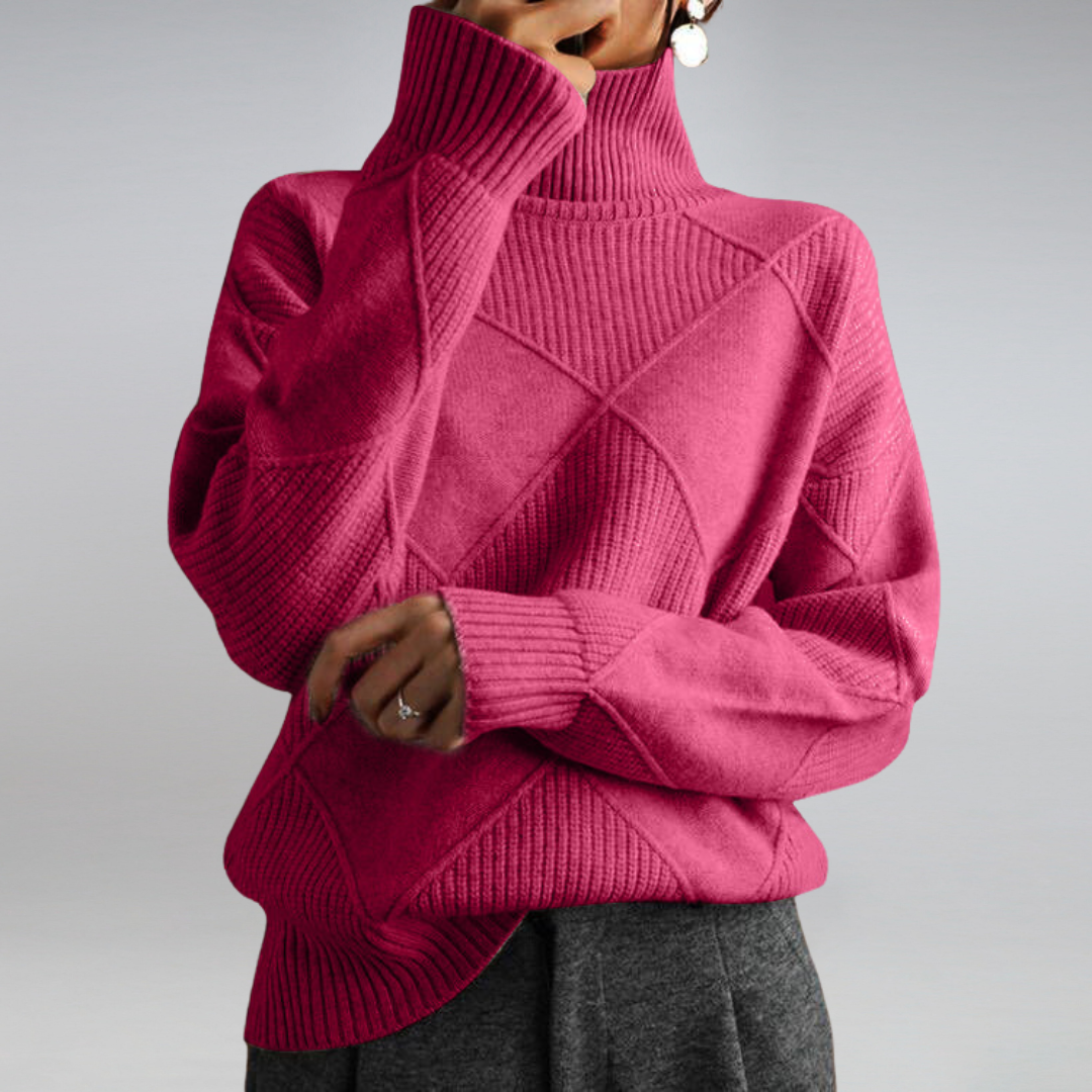 Camille – Pull Col Roulé en Cachemire Femme
