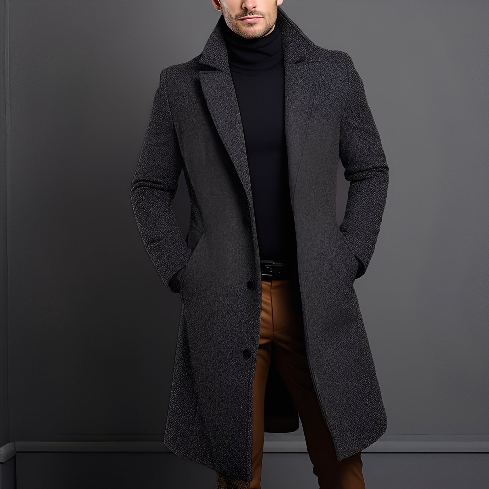 Clifton - Manteau moderne en laine pour homme