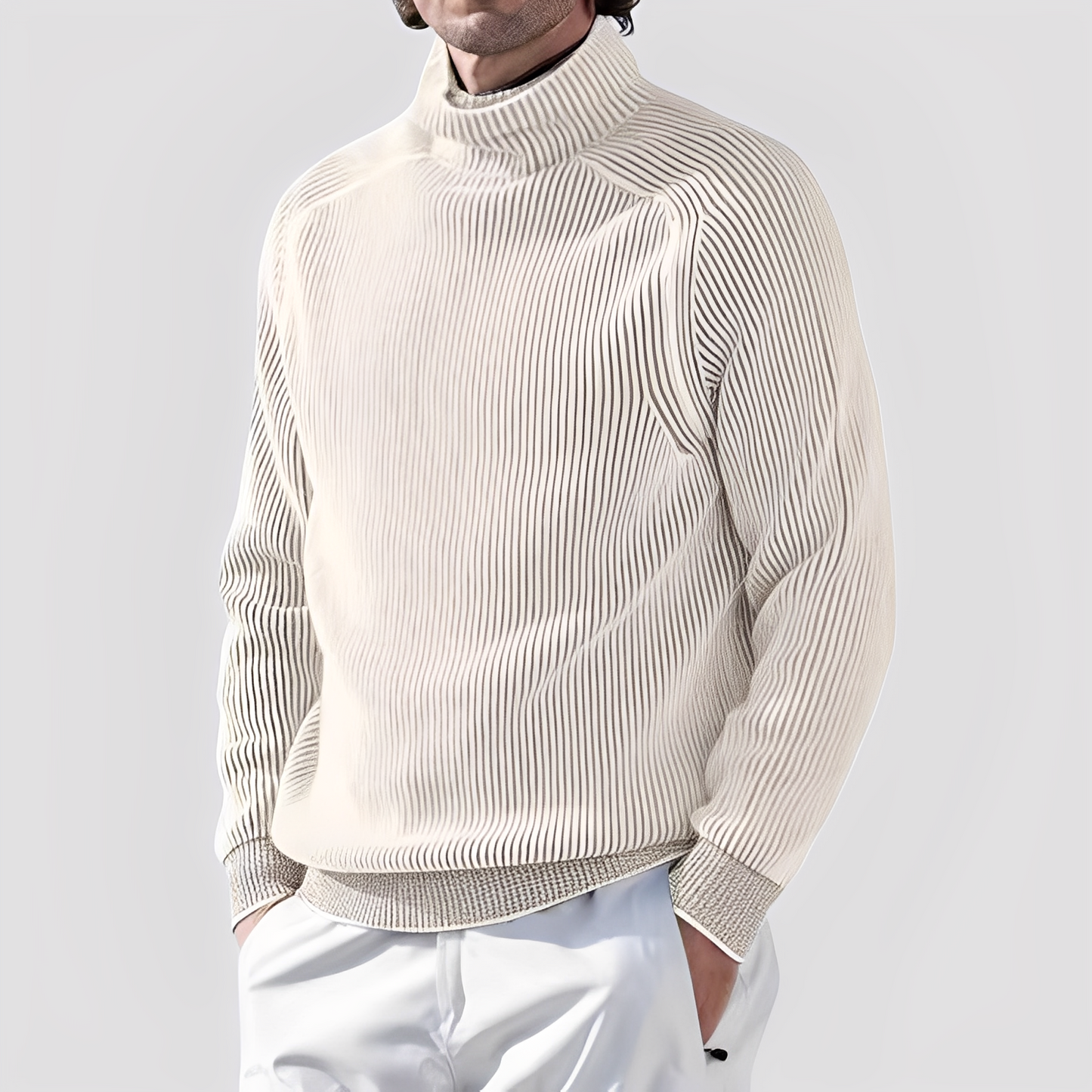Chadwick - Pull homme en laine avec col roulé chic et douillet