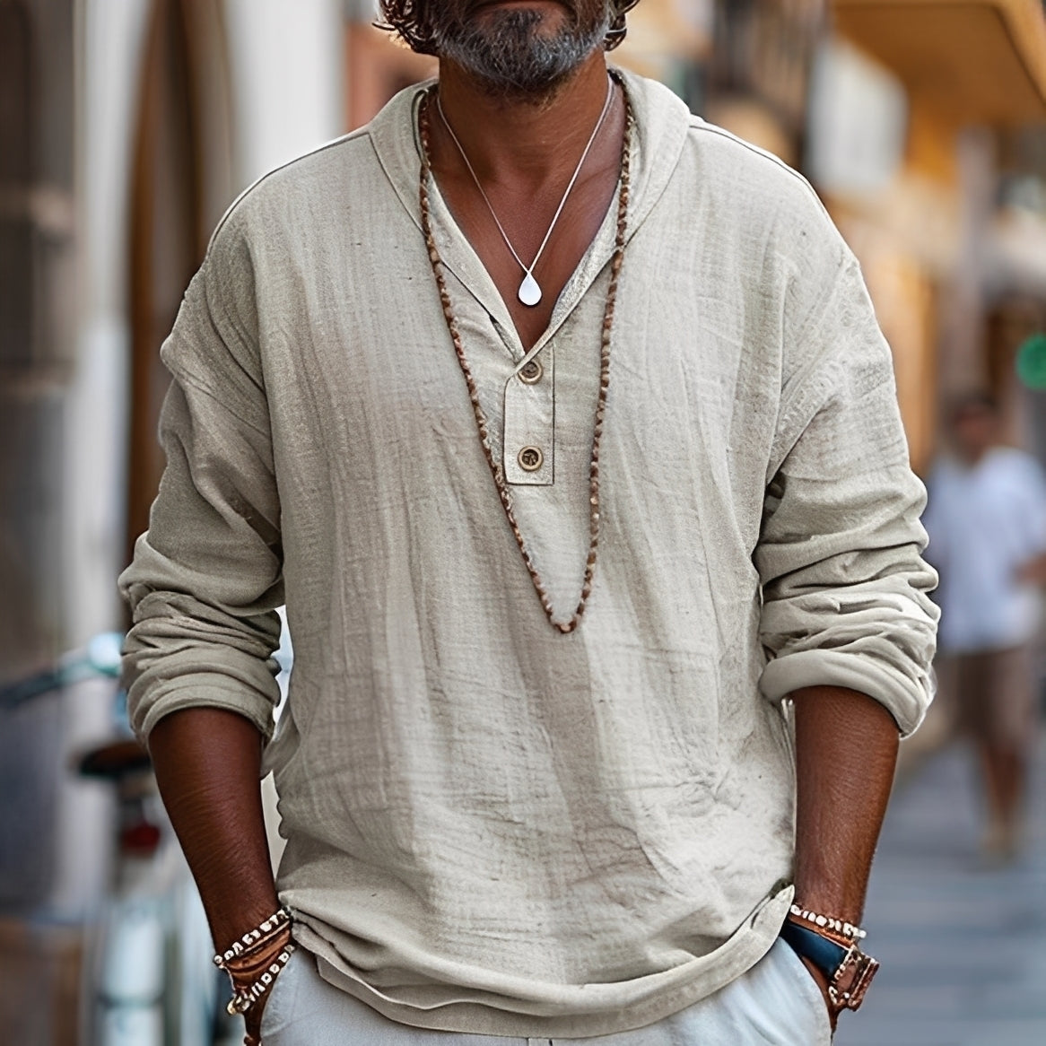 Alvin - Chemise homme à manches longues détendue