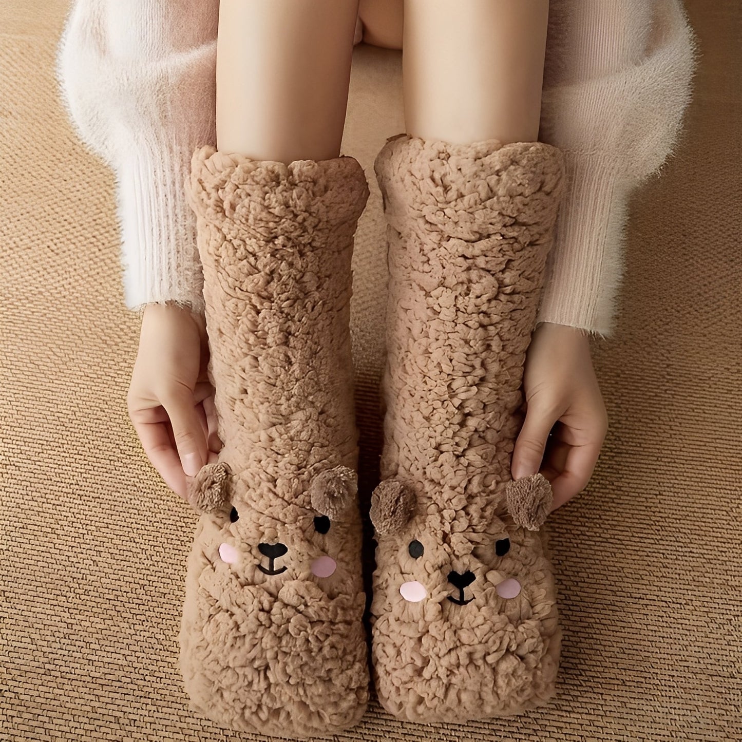 Caelie - Chaussettes polaires épaisses, stylées et douces pour femmes