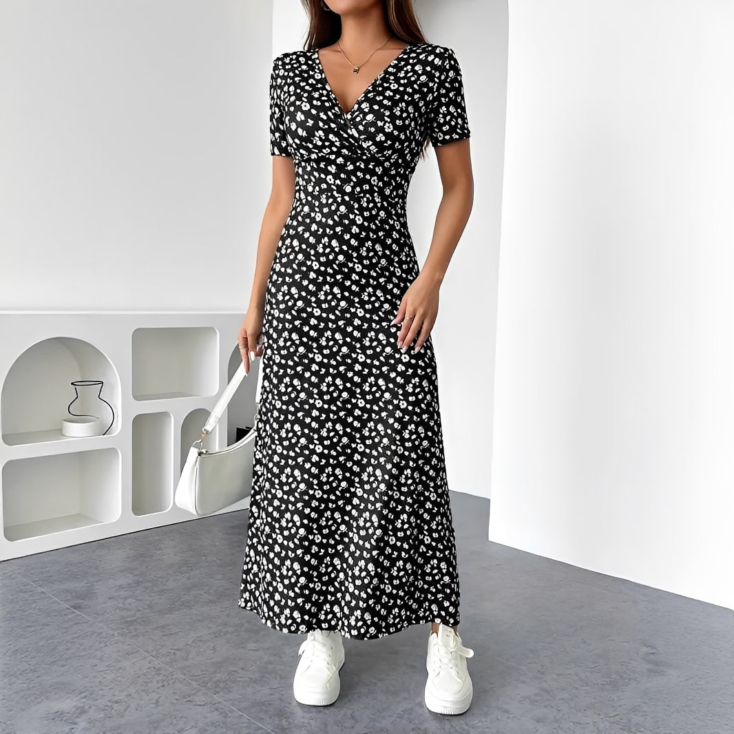 Reggie - Robe Maxi avec Motif Floral Élégant