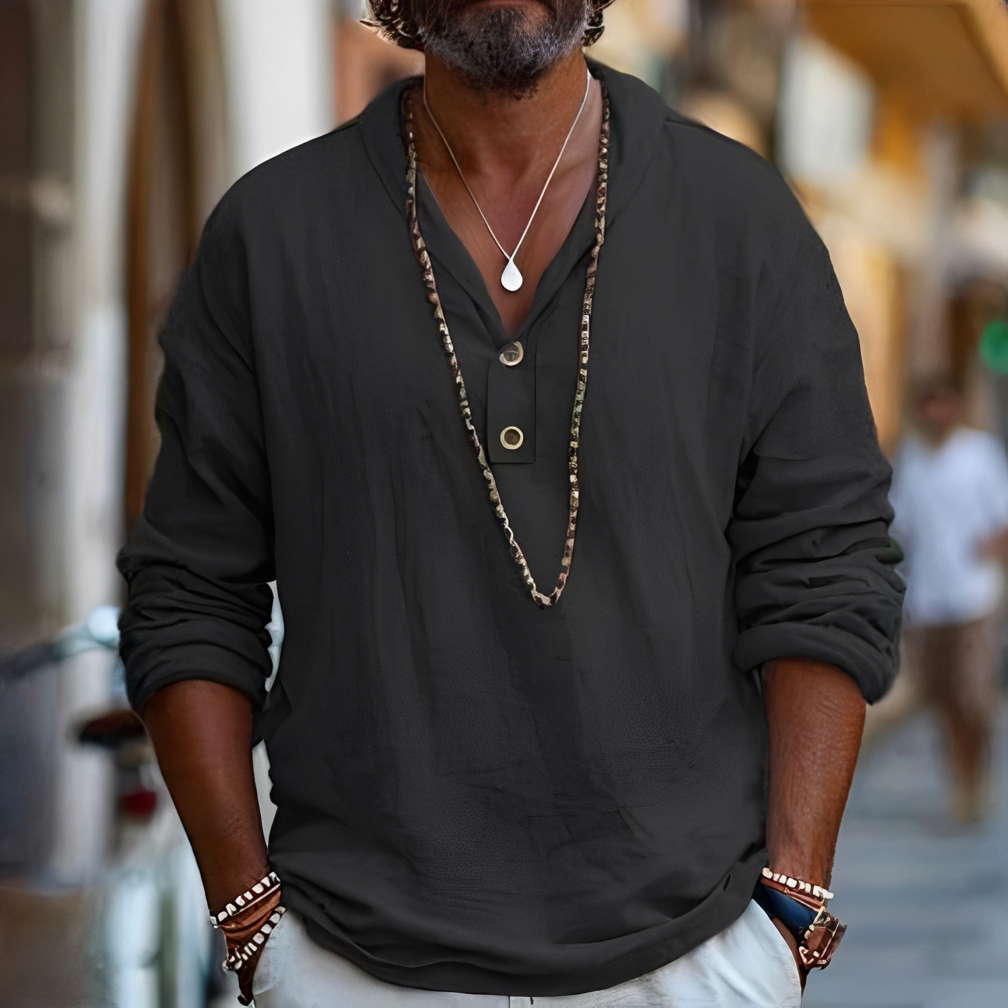 Xavier - Chemise d'été ample pour homme
