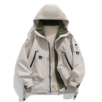 Raymund - Elegant men's waterproof coat with hood