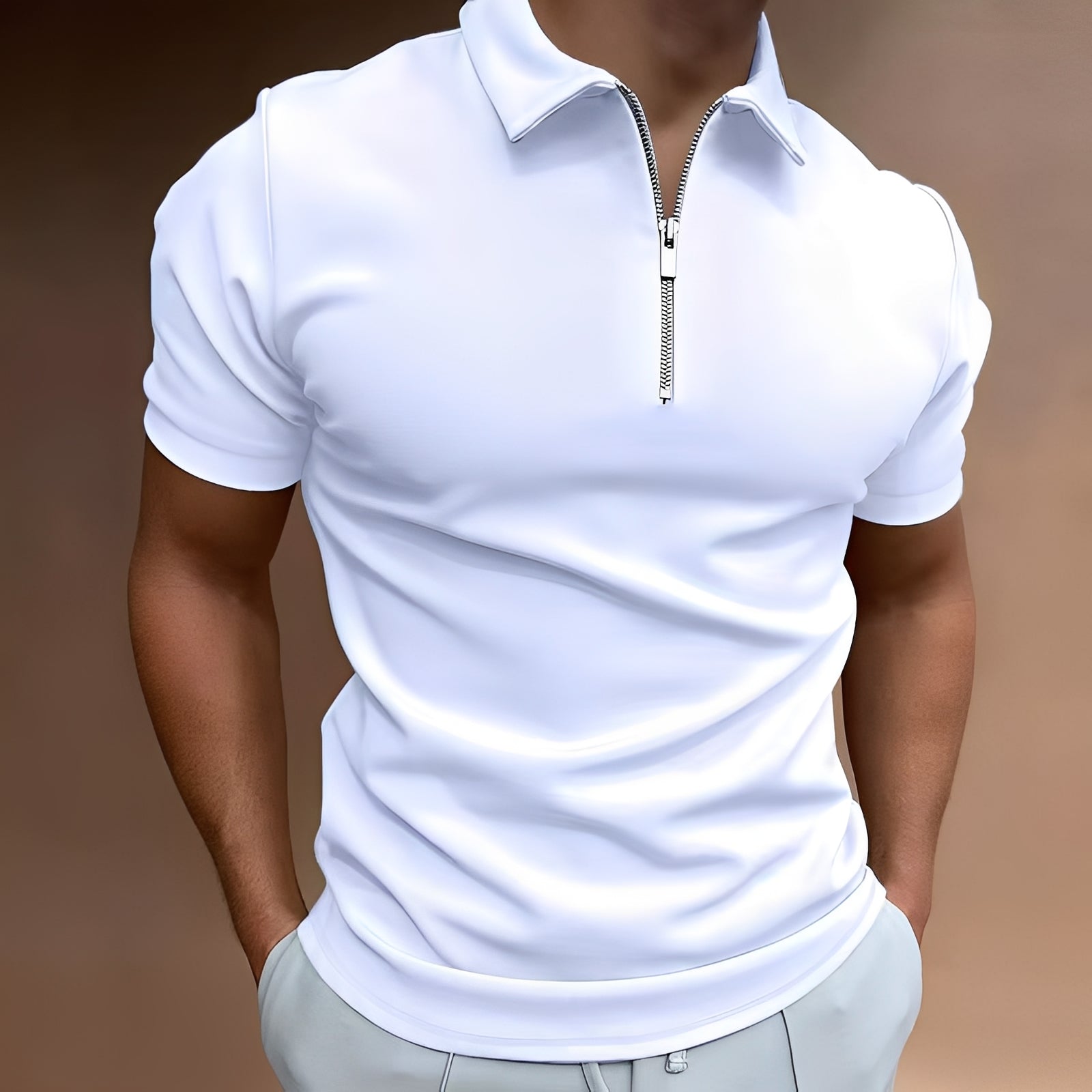 Carlos - Polo chic avec zip pour hommes
