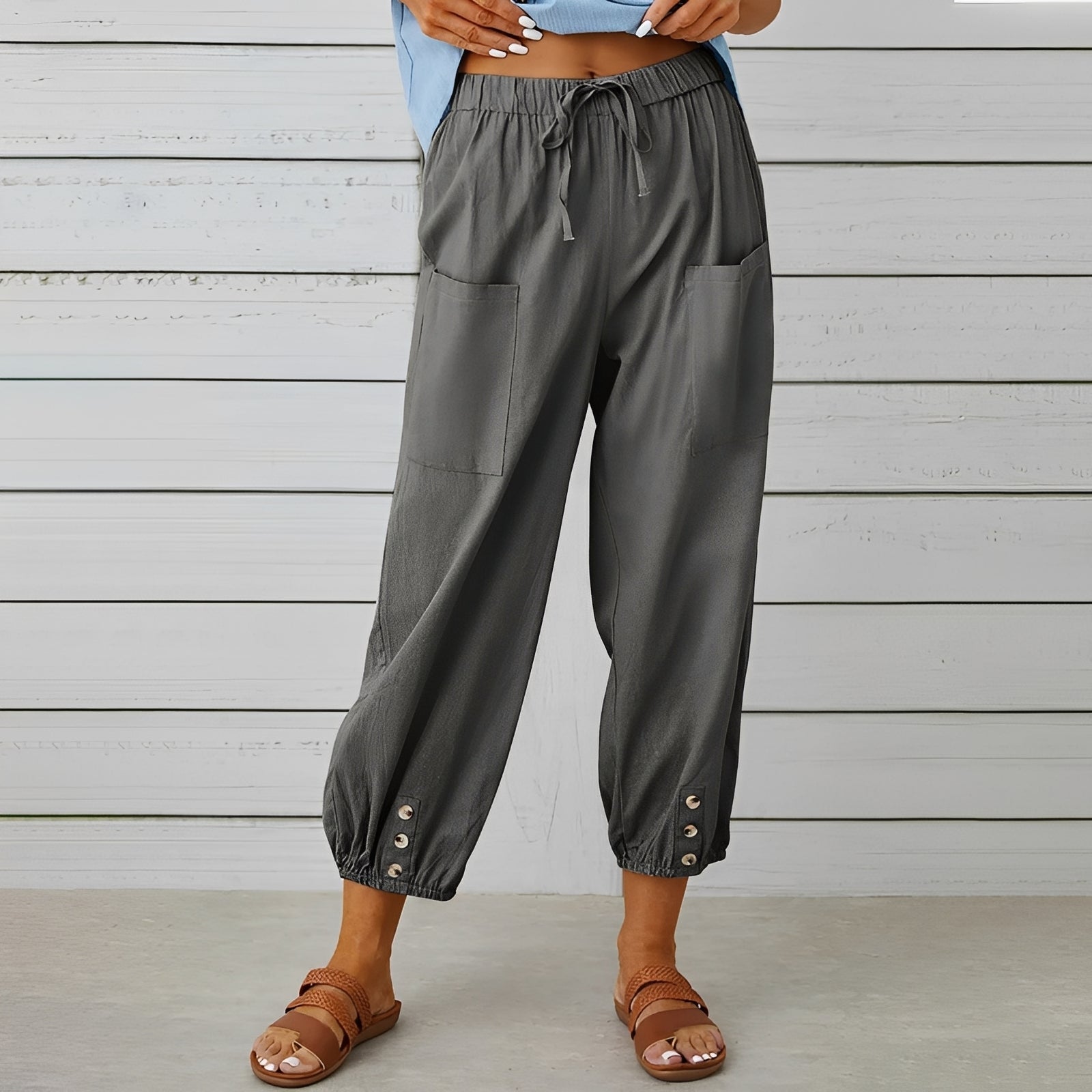 Christa - Pantalon ample, casual et raccourci pour femmes