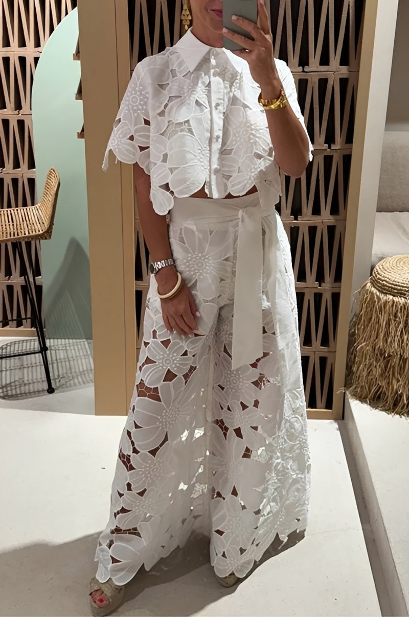 Erica - Tenue chic avec haut fluide et pantalon pour femmes