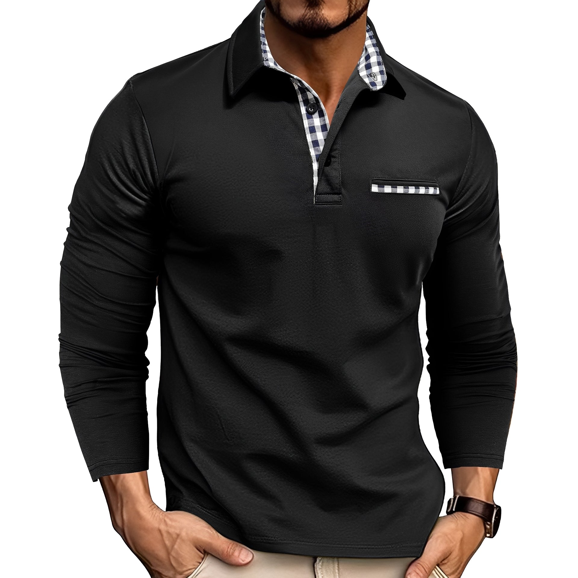 Gerald - Polo à manches longues élégant pour hommes
