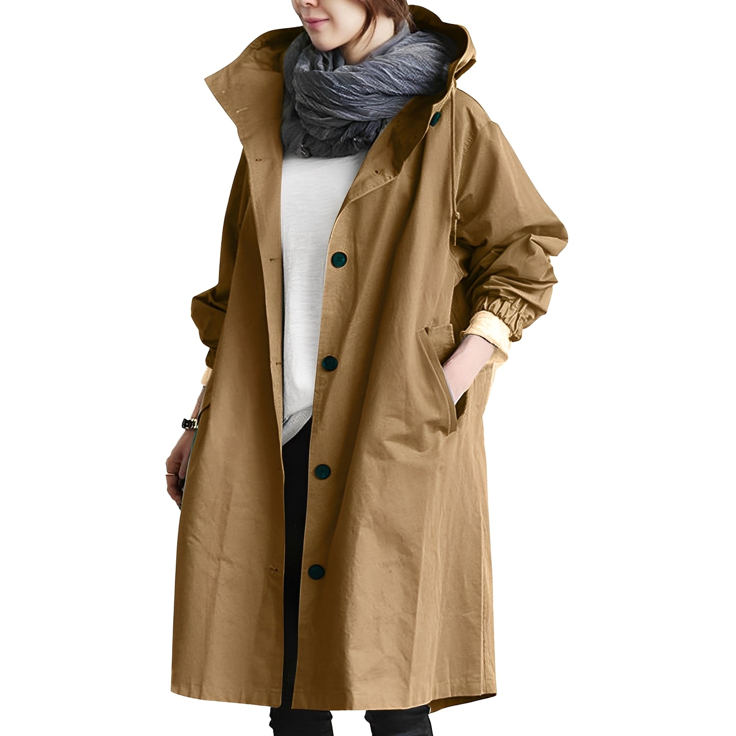 Alicia - Trench-coat à capuche pour femme