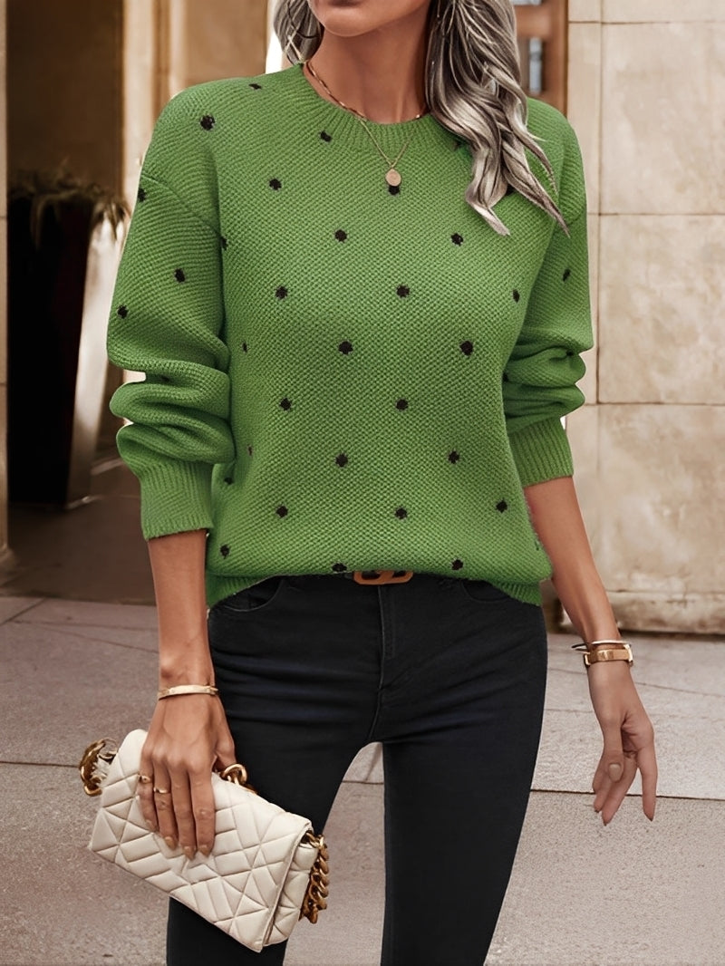 Karly - Pull à pois tendance pour femme