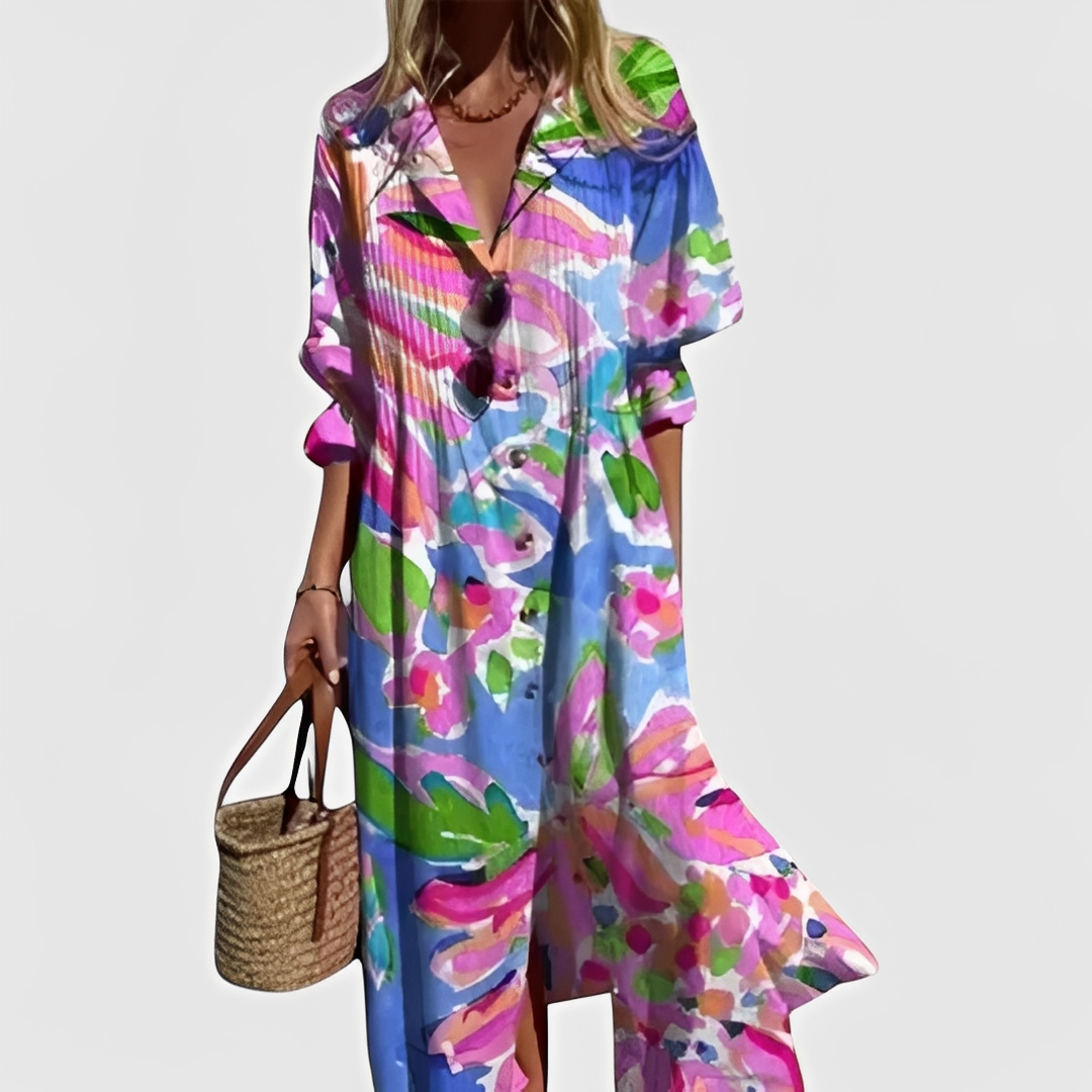 Millie - Robe midi fleuri chic
