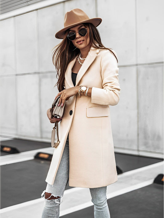 Simone – Manteau Classique Deux Boutons
