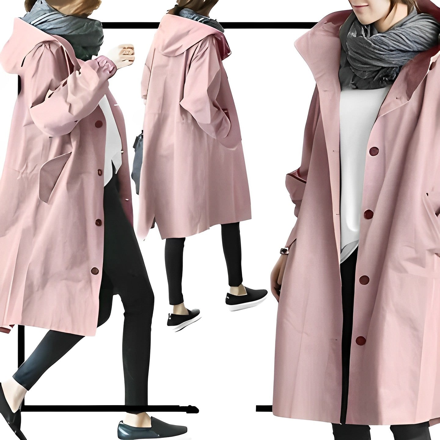 DuraCoat – Longue veste à capuche moderne