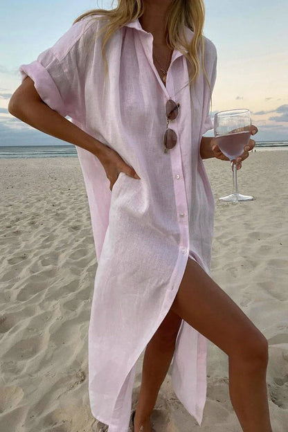 Gracey - Robe Chemise en Style Plage
