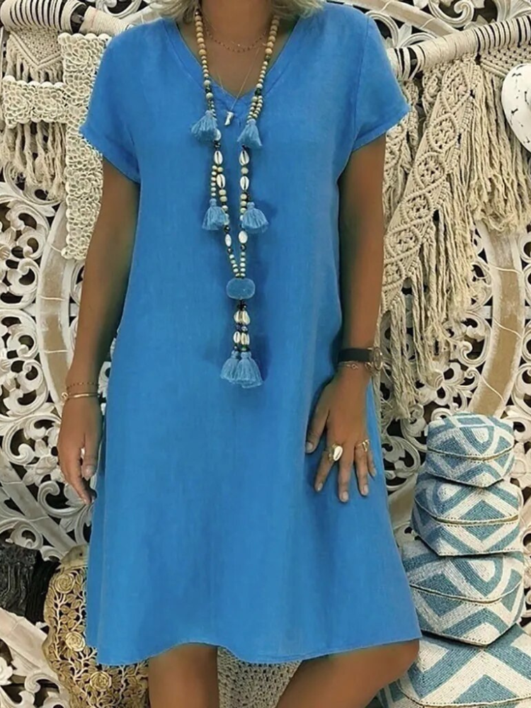 Felicia - Robe en coton large et décontractée