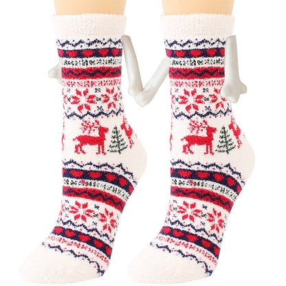 Cailin - Chaussettes de Noël chics en polaire pour femmes