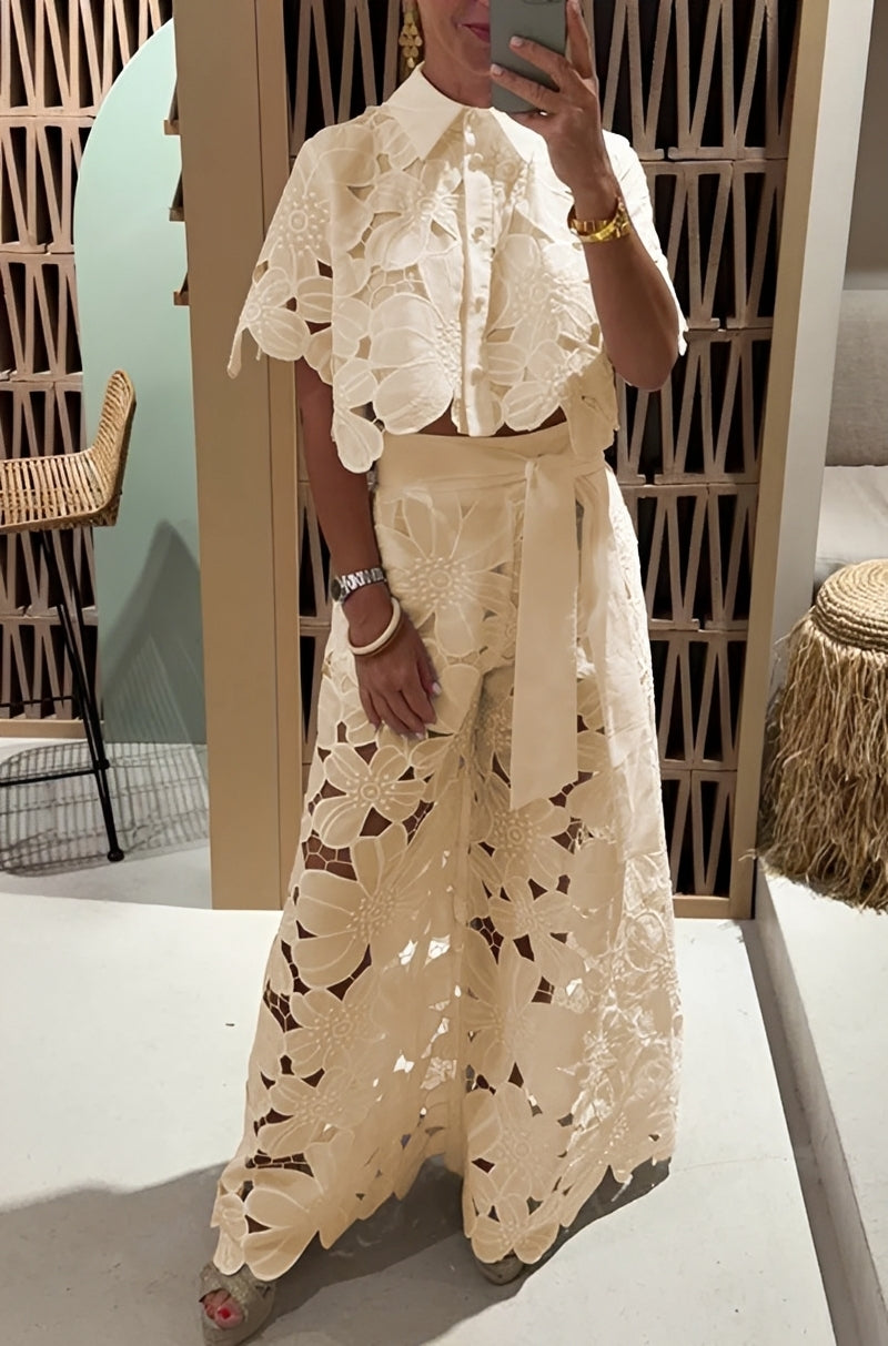 Erica - Tenue chic avec haut fluide et pantalon pour femmes
