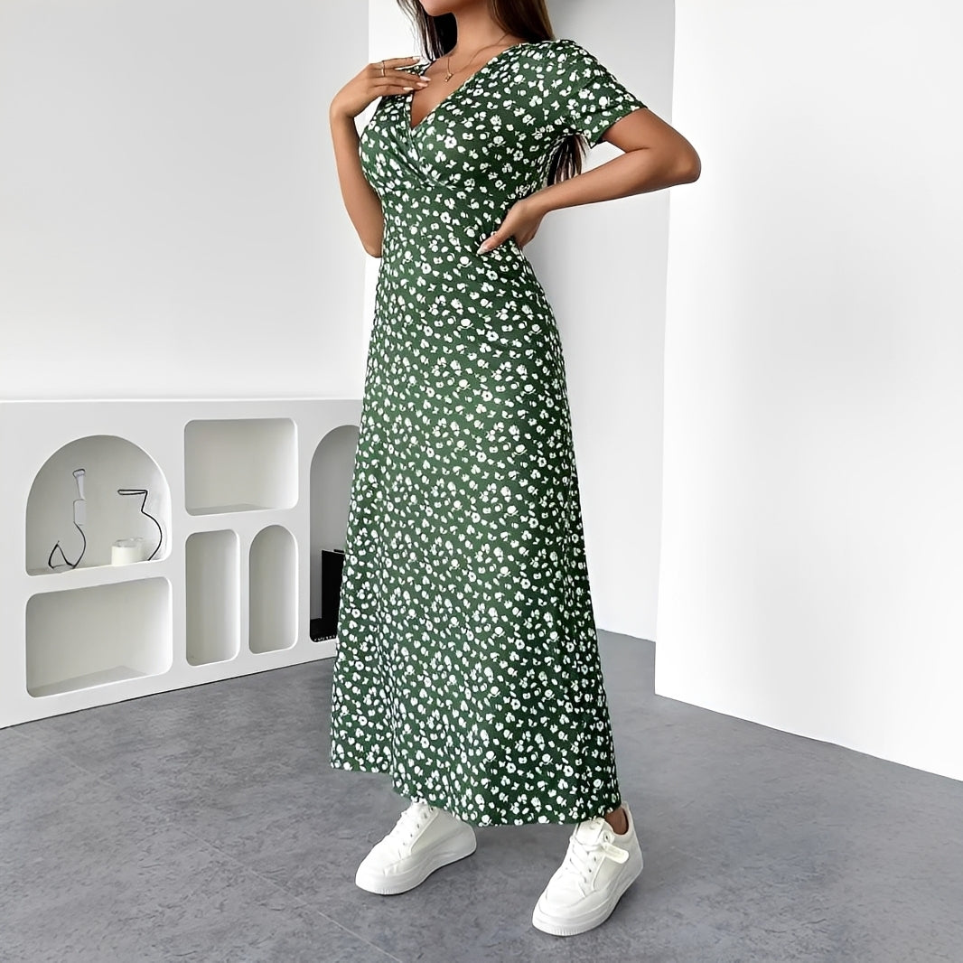 Reggie - Robe Maxi avec Motif Floral Élégant