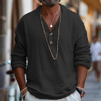 Alvin - Chemise homme à manches longues détendue