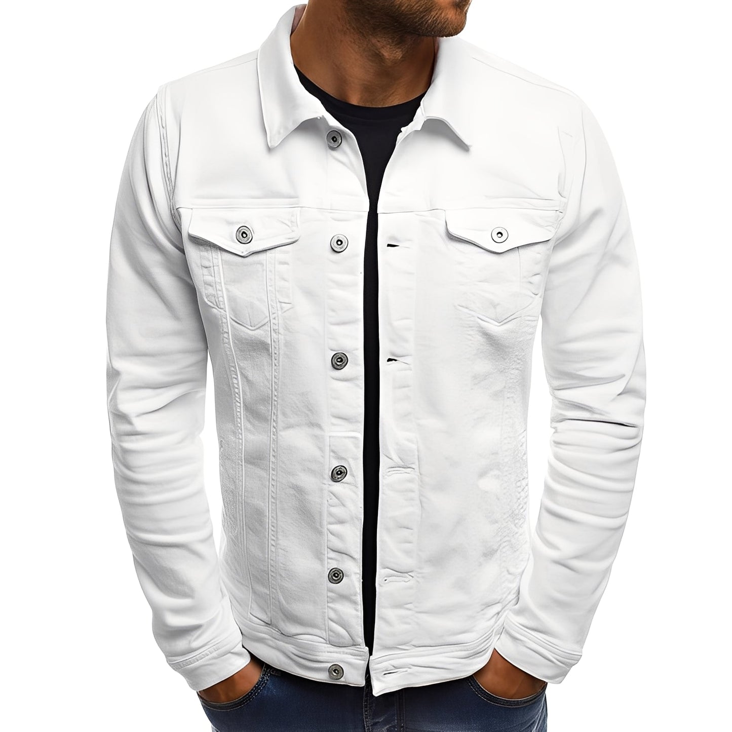 Steven - Veste en denim moderne avec poches pour hommes