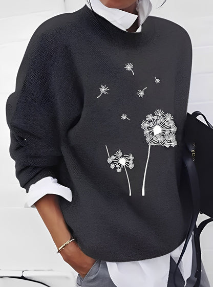 Milly - Modischer Pullover, weiter Schnitt mit Muster für Damen