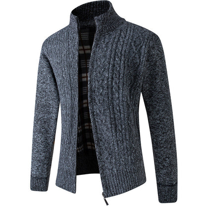 Jeffery - Cardigan moderne en velours pour homme