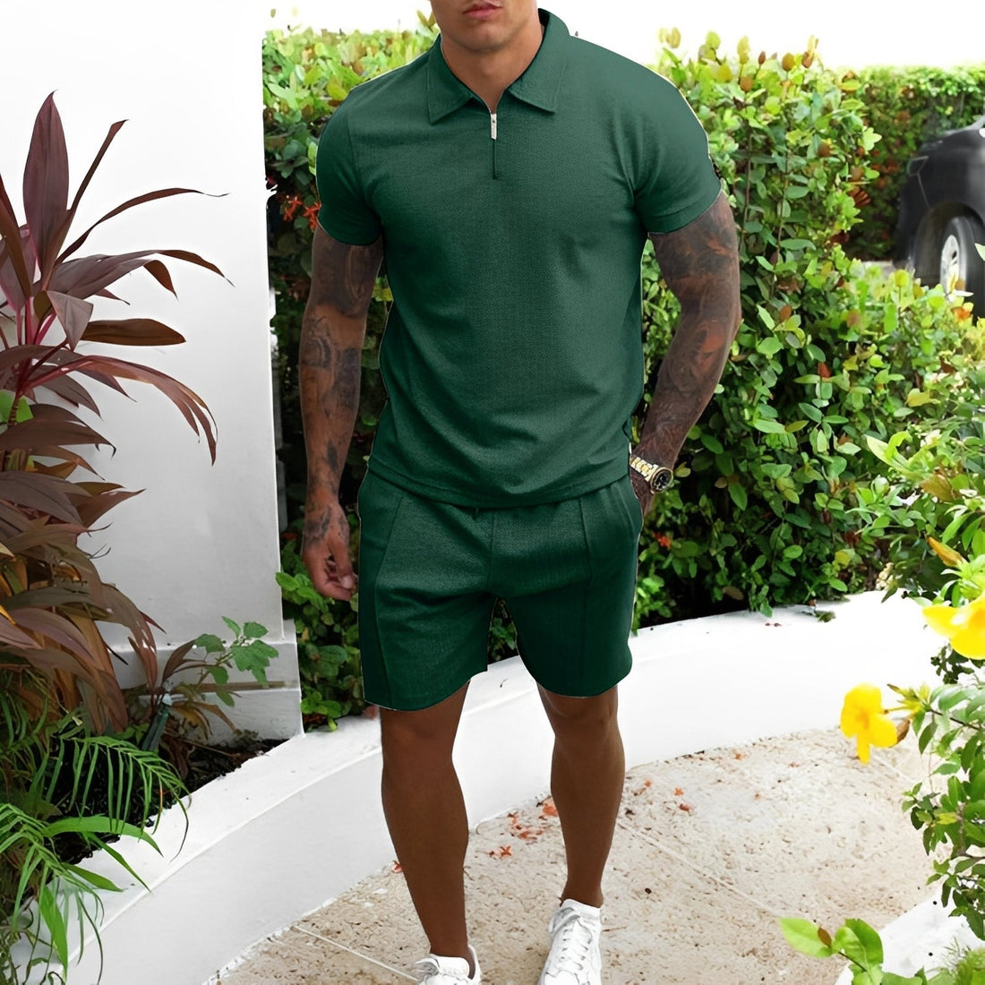 Richard - Ensemble polo et shorts décontracté pour hommes