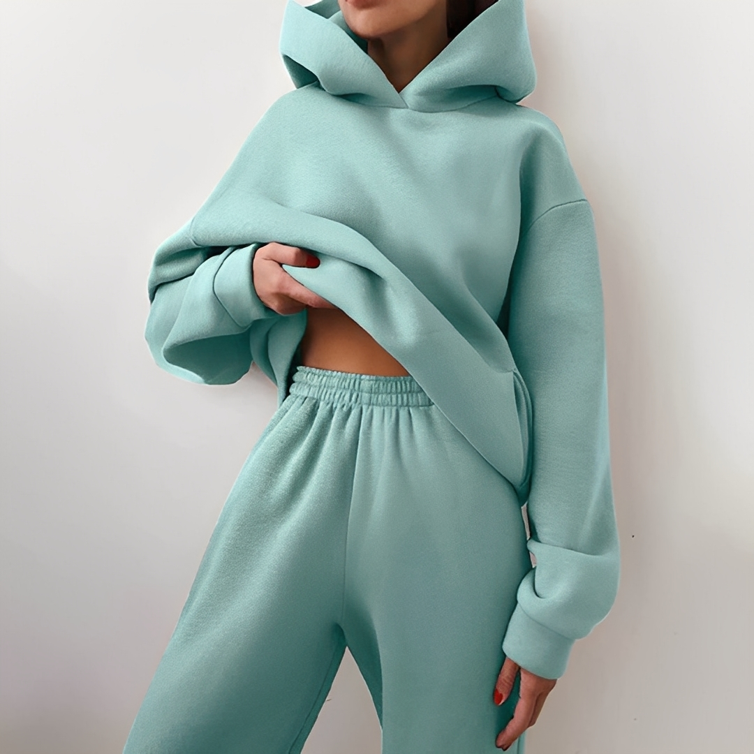 Carolyne - Ensemble hiver oversize veste et pantalon pour femme